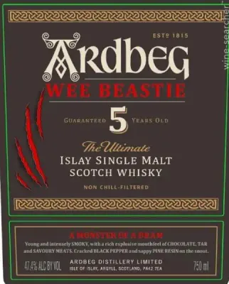 Ardbeg 'Wee Beastie' 5 Year Old Single Malt Scotch Whisky (750 ml)