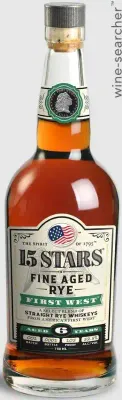 15 Stars First West 6 Year Old Straight Rye Whiskey (750 ml)