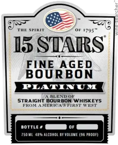 15 Stars Platinum Straight Bourbon Whiskey (750 ml)