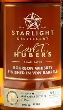 Starlight Distillery Carl T. VDN Finish Bourbon Whiskey 750 ml