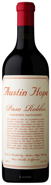 Austin Hope Cabernet Sauvignon Paso Robles 2022 (750 ml)
