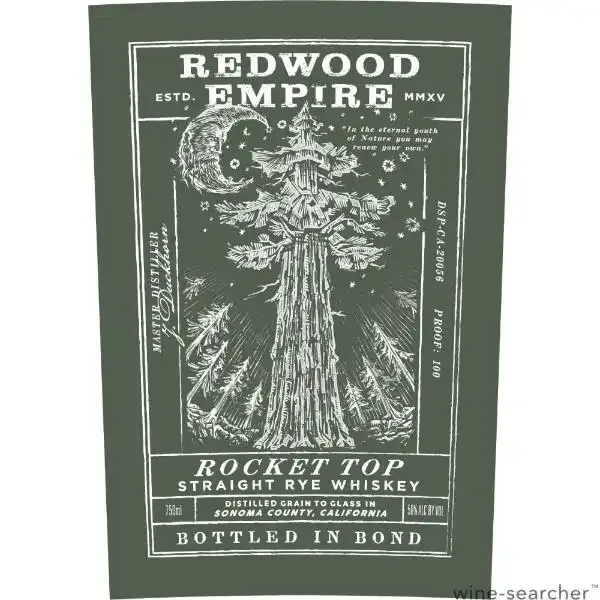 Redwood Empire Rocket Top Bottled In Bond Rye Whiskey 750 ml