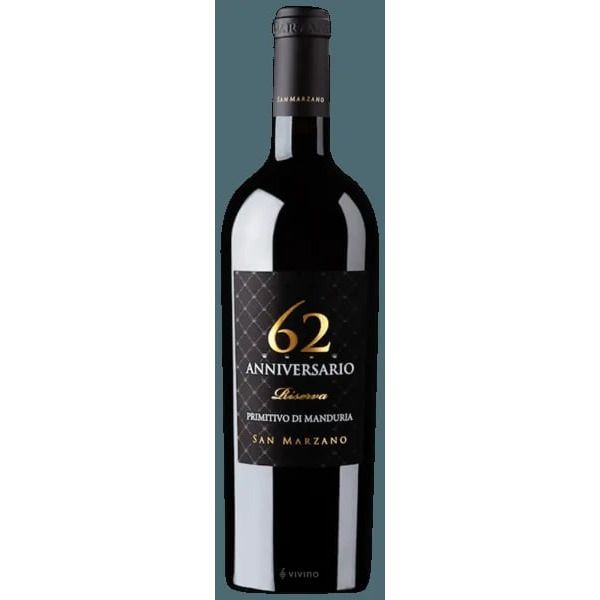 Cantine San Marzano Primitivo di Manduria Anniversario 62 Riserva 2019 (750 ml)