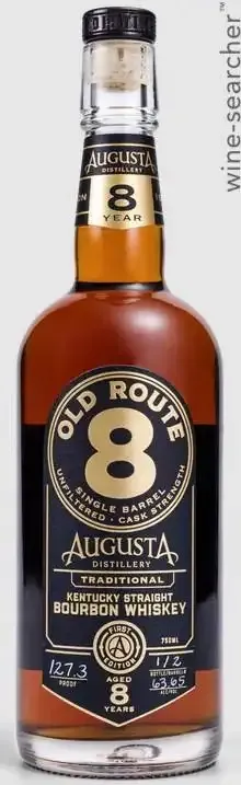 Augusta Distillery 'Old Route 8' Cask Strength 8 Year Old Straight Bourbon Whiskey 750 ml