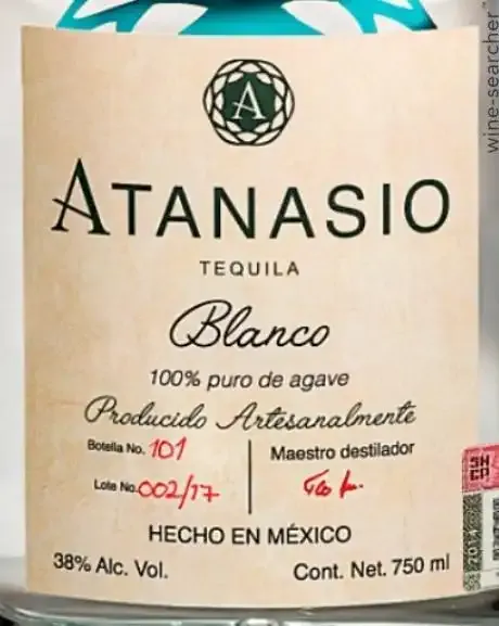 Atanasio Tequila Blanco 750 ml