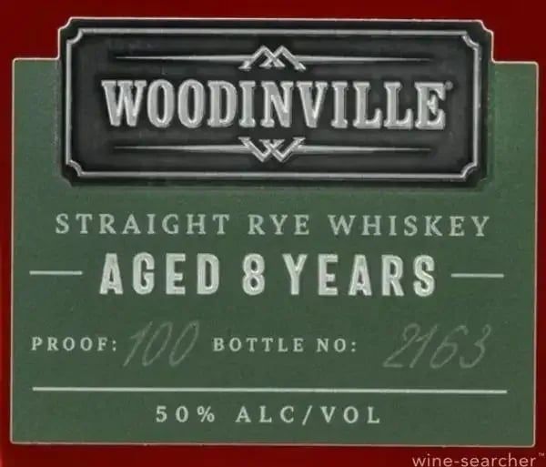 Woodinville Whiskey Co. 8 Year Straight Rye Whiskey 750 ml
