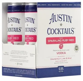 Austin Cocktails Vodka Sparkling Ruby Red 4 pack can