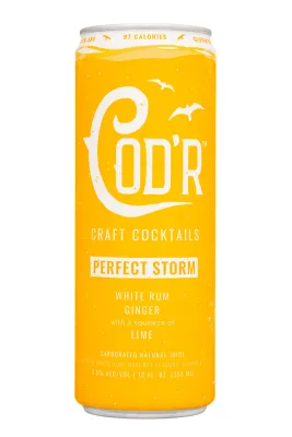 Cod'r Craft Cocktails - Perfect Storm - White Rum &amp; Ginger - 4 pack cans