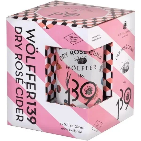 Wolffer No. 139 Dry Rose Cider 4 pack cans
