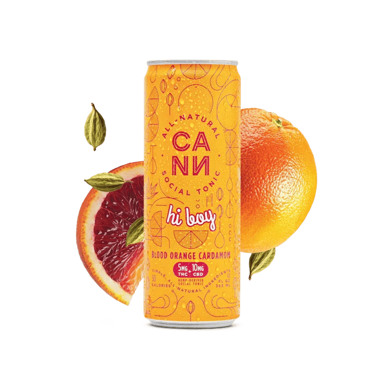 CANN - Hi Boy THC Seltzer - Blood Orange Cardamom - 4 pack 12oz cans