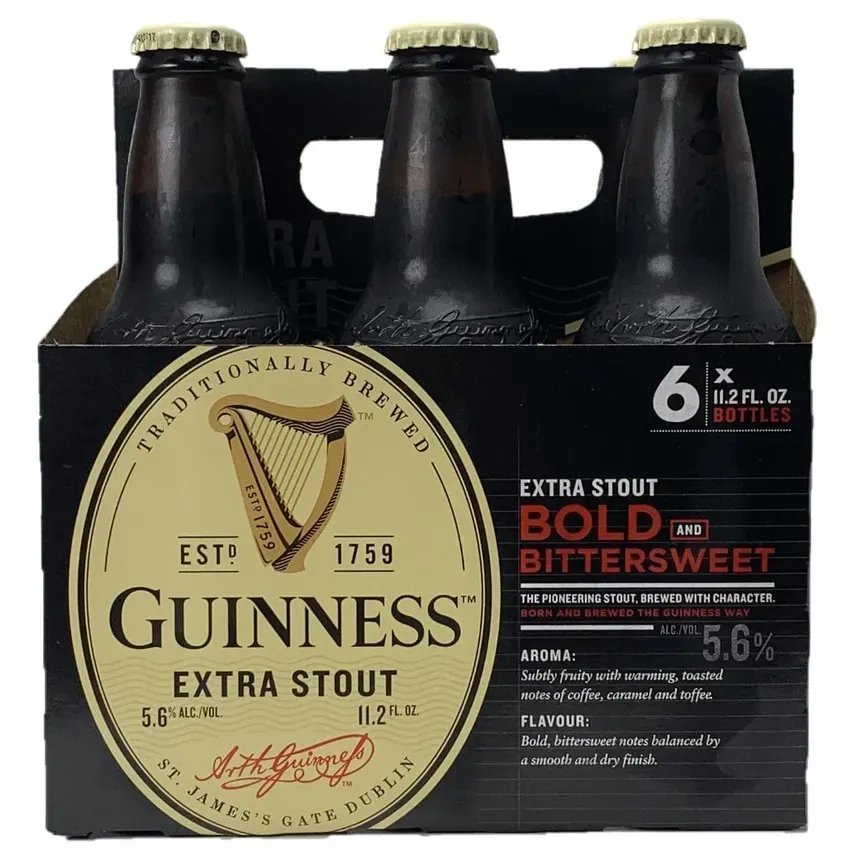 Guinness - Extra Stout - 6 pack  11.2oz bottles