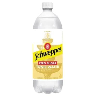 Schweppes - Zero Sugar Tonic Water - Single Liter bottles