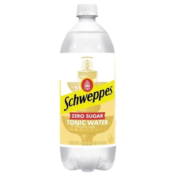 Schweppes - Zero Sugar Tonic Water - Single Liter bottles
