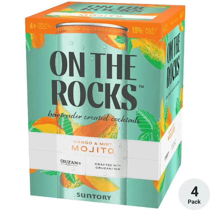On The Rocks - Mango &amp; Mint Mojito - 4 pack cans
