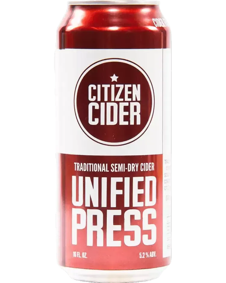 Citizen Cider Unflitered Press Semi-Dry 4 pack 16 oz cans