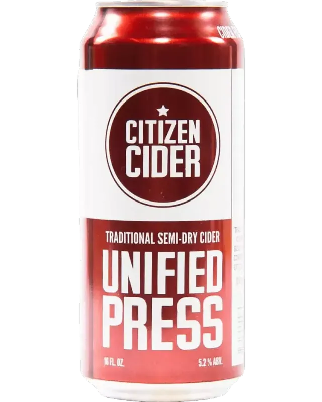 Citizen Cider Unflitered Press Semi-Dry 4 pack 16 oz cans