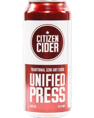 Citizen Cider Unflitered Press Semi-Dry 4 pack 16 oz cans