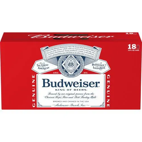 Budweiser - Lager - 18 pack 12oz cans
