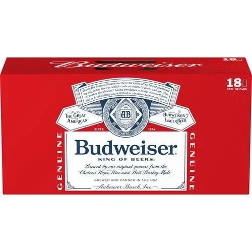 Budweiser - Lager - 18 pack 12oz cans