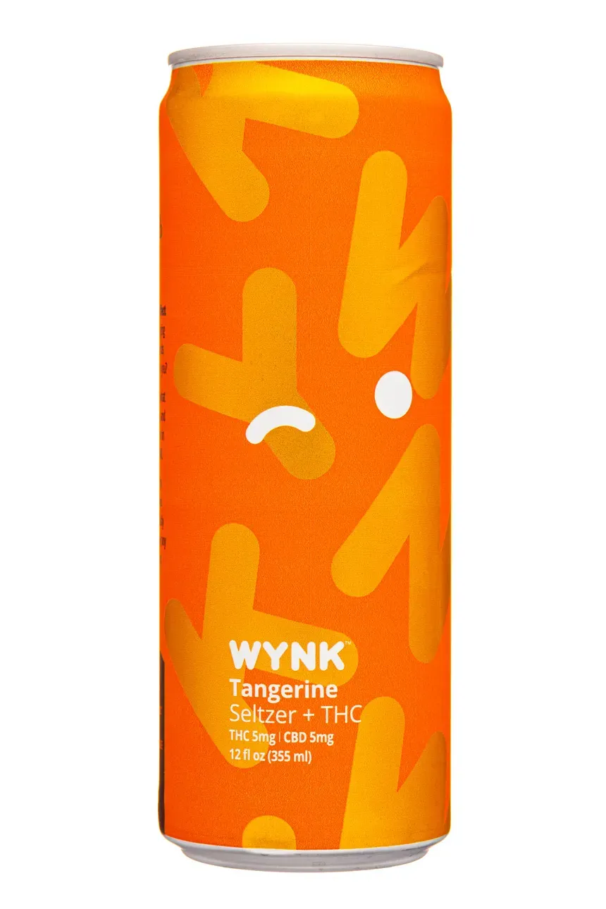 WYNK Tangerine THC Seltzer 4 pack can