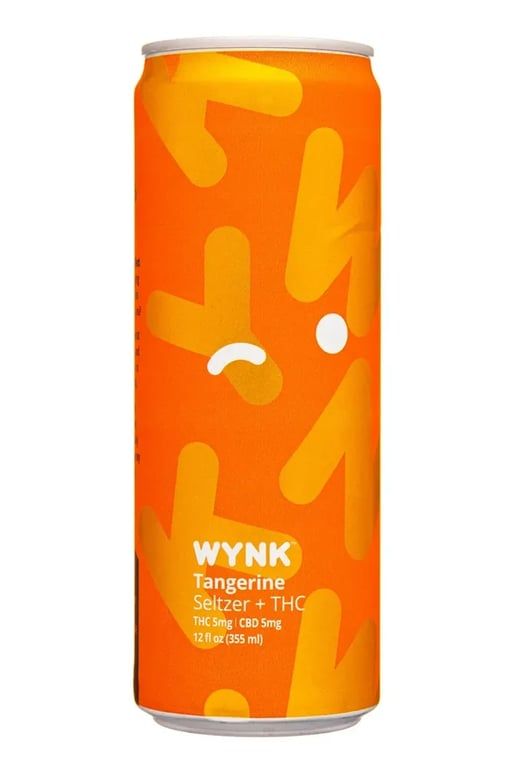 WYNK Tangerine THC Seltzer 4 pack can