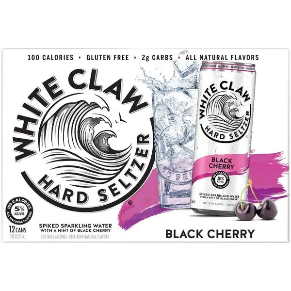 White Claw - Black Cherry - Hard Seltzer - 6 pack 12oz cans