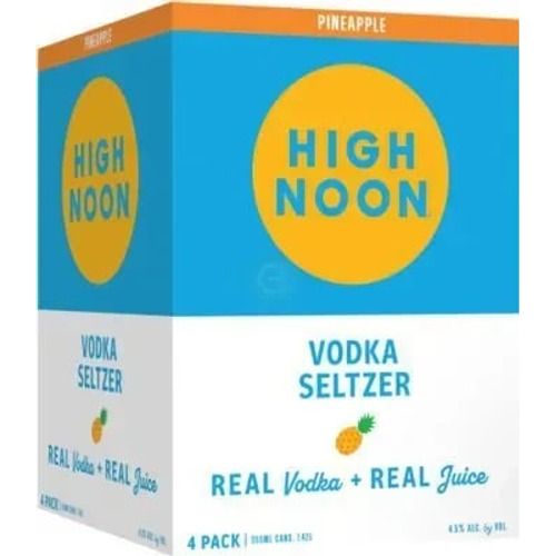 High Noon - Pineapple - Vodka &amp; Soda - 4 pack 355ml cans