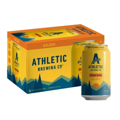 Athletic - Upside Dawn - Non-Alcoholic Golden Ale - 6 pack 12oz cans