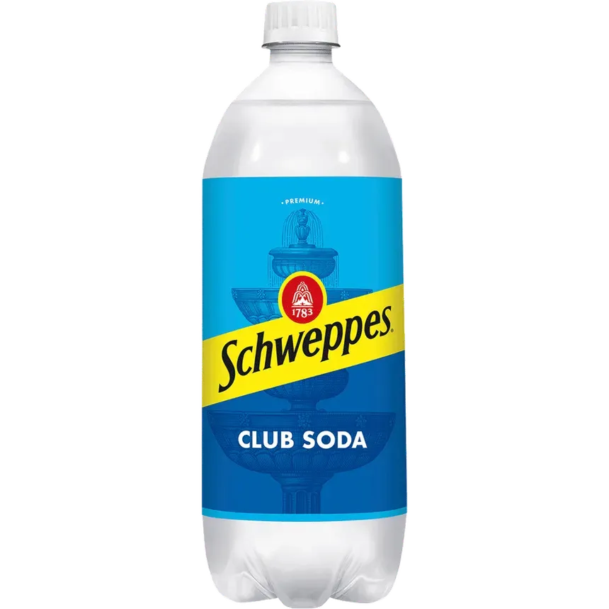 Schweppes - Club Soda - Single Liter bottles