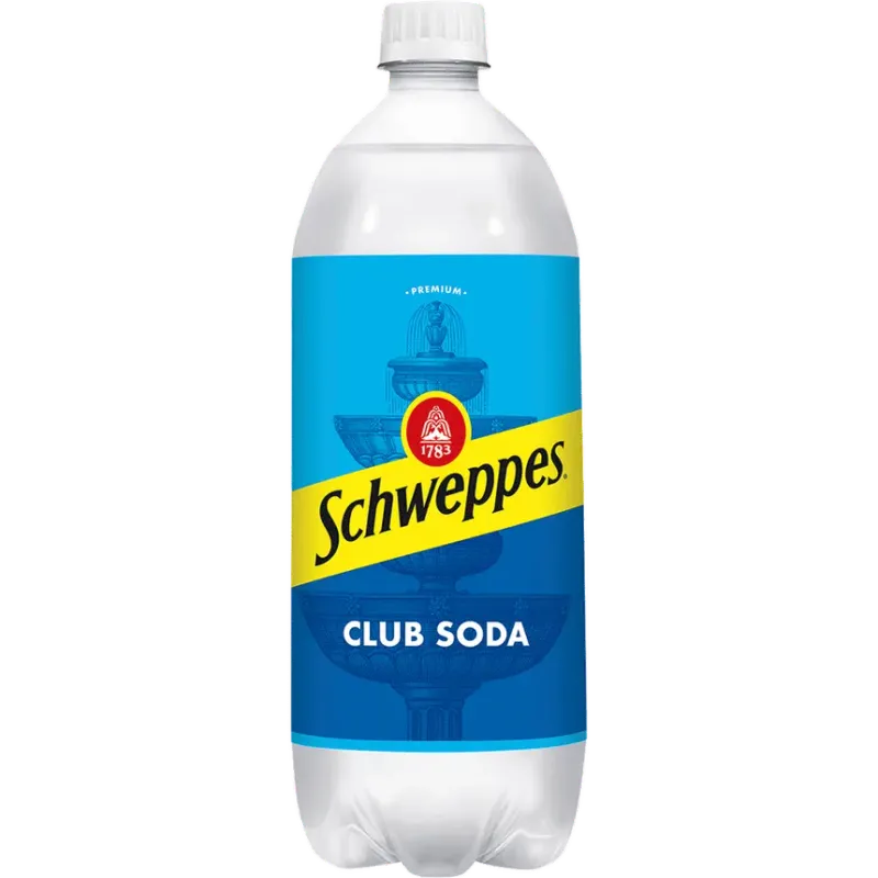 Schweppes - Club Soda - Single Liter bottles