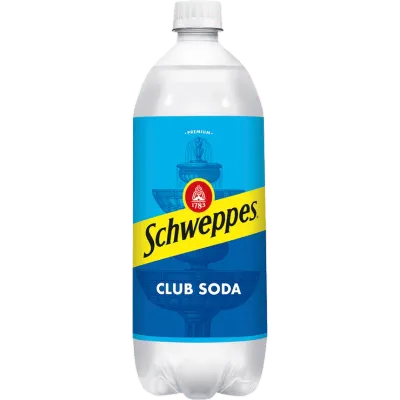 Schweppes - Club Soda - Single Liter bottles