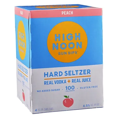 High Noon - Peach - Vodka &amp; Soda - 4 pack 355ml cans