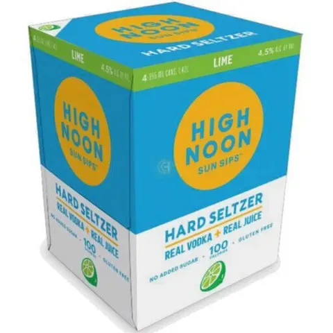 High Noon - Lime - Vodka &amp; Soda - 4 pack 355ml cans