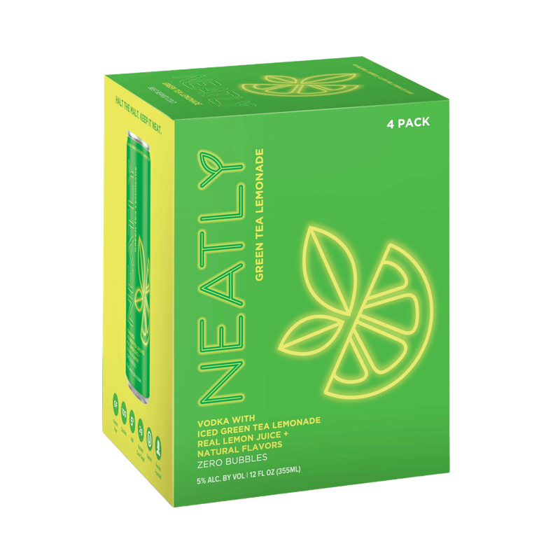 Neatly - Spiked Vodka &amp; Green Tea Lemonade - 4 pack 12oz cans