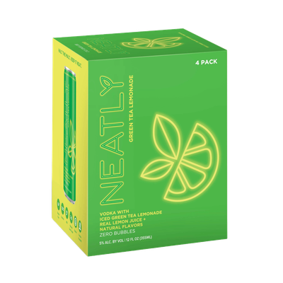 Neatly - Spiked Vodka &amp; Green Tea Lemonade - 4 pack 12oz cans