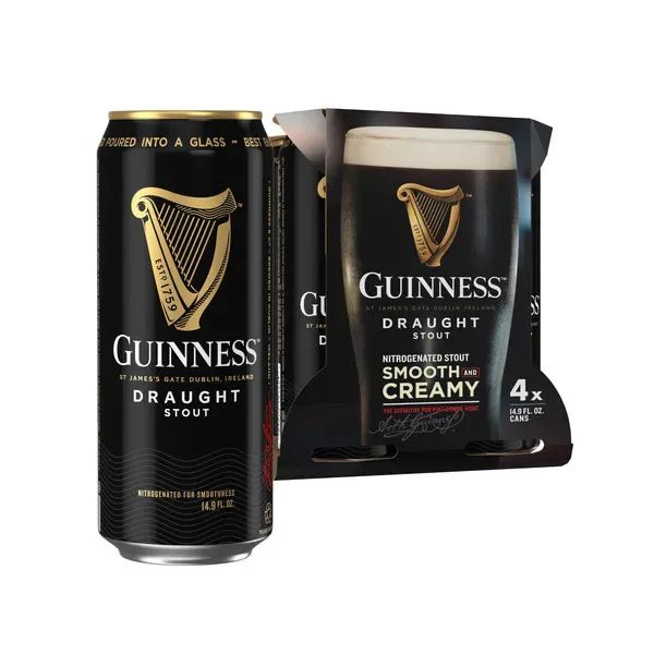 Guinness - Draught - Stout - 4 pack 14.9oz cans