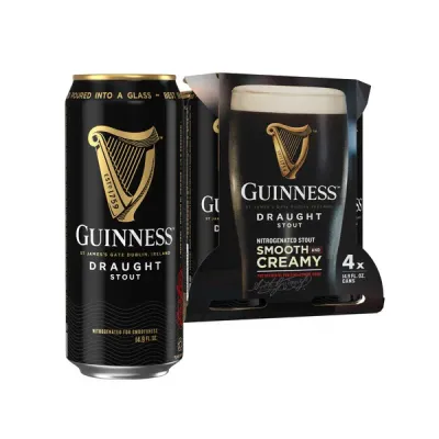 Guinness - Draught - Stout - 4 pack 14.9oz cans