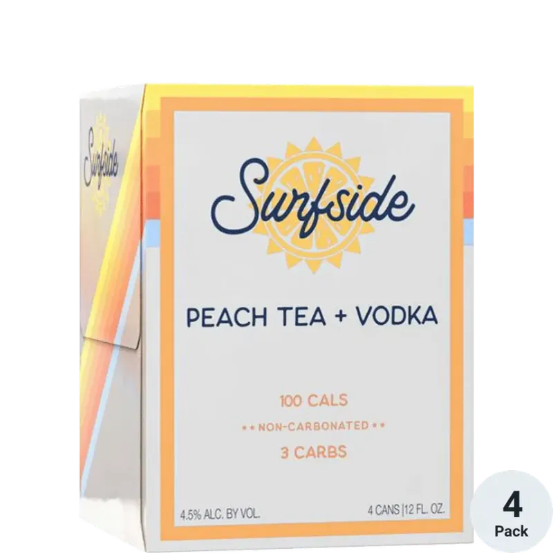 Surfside - Peach Tea &amp; Vodka - 4 pack 12oz cans