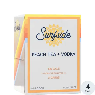Surfside - Peach Tea &amp; Vodka - 4 pack 12oz cans