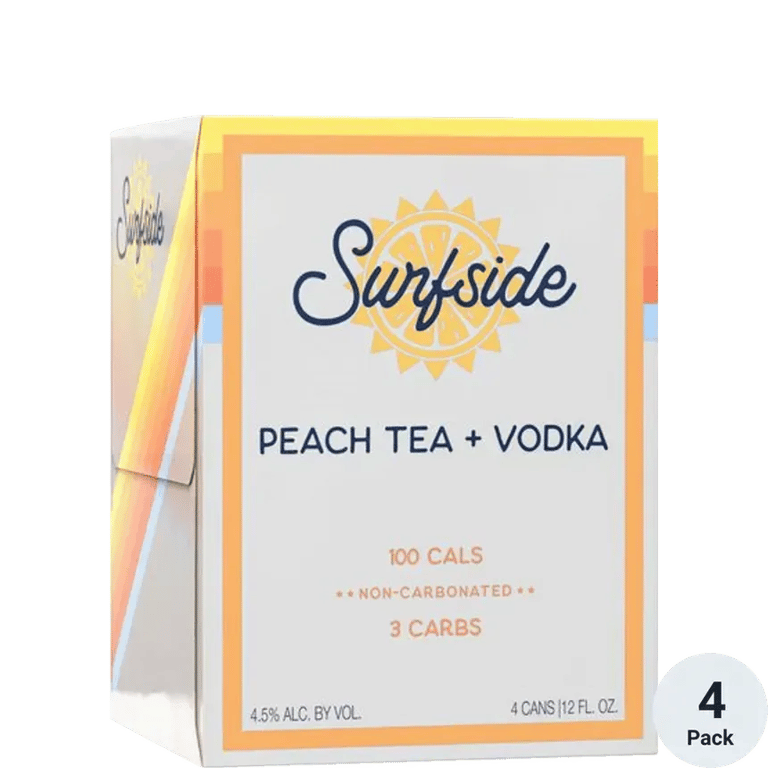 Surfside - Peach Tea &amp; Vodka - 4 pack 12oz cans