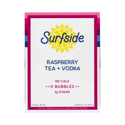 Surfside - Raspberry Tea &amp; Vodka - 4 pack 12oz cans