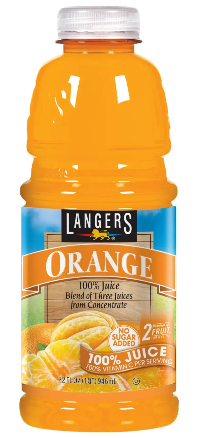 Langers - Orange Juice - Single 32oz bottles