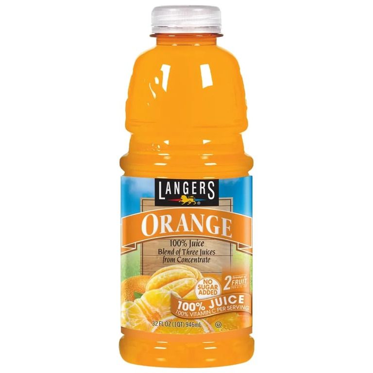 Langers - Orange Juice - Single 32oz bottles