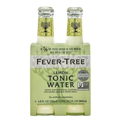 Fever Tree - Lemon Tonic Water - 4 pack 200ml bottles