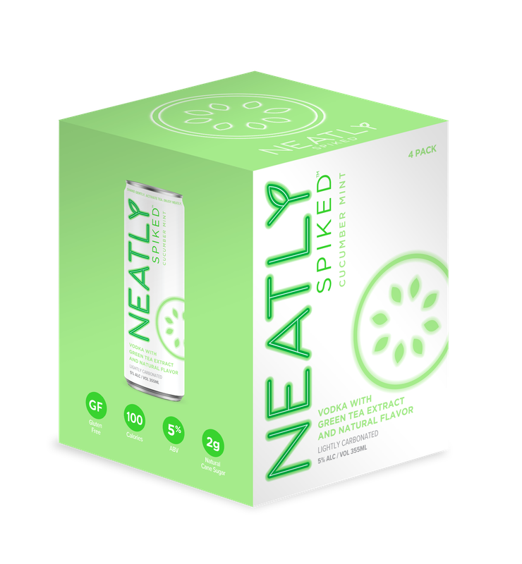 Neatly - Cucumber Mint - Spiked Vodka &amp; Green Tea Seltzer - 4 pack 12oz cans