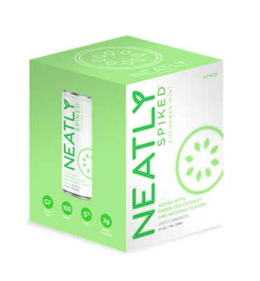 Neatly - Cucumber Mint - Spiked Vodka &amp; Green Tea Seltzer - 4 pack 12oz cans