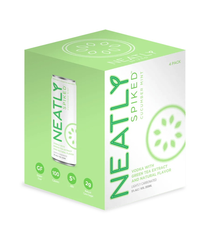 Neatly - Cucumber Mint - Spiked Vodka &amp; Green Tea Seltzer - 4 pack 12oz cans