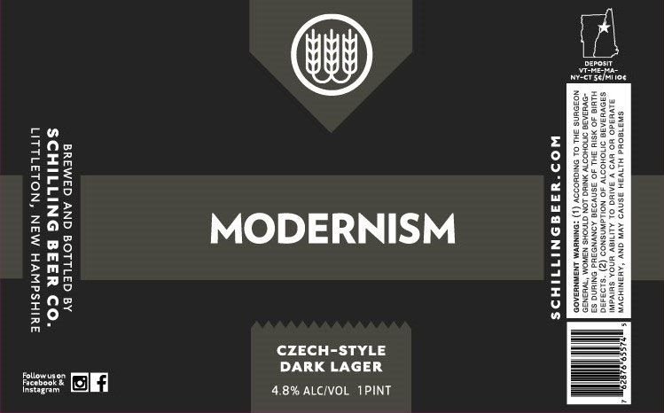 Schilling - Modernism - Czech-Style Dark Lager - 4 pack  16oz cans