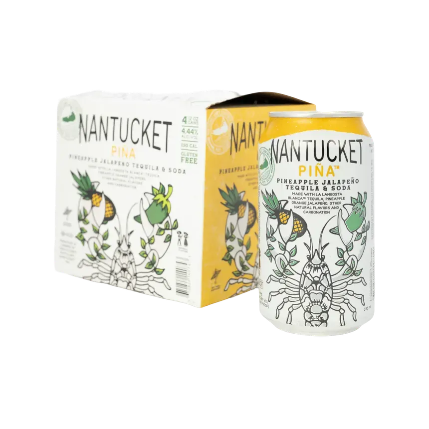 Triple Eight Distillery - Nantucket Pina - Pineapple Jalapeno Tequila &amp; Soda - 4 Pack 12oz cans