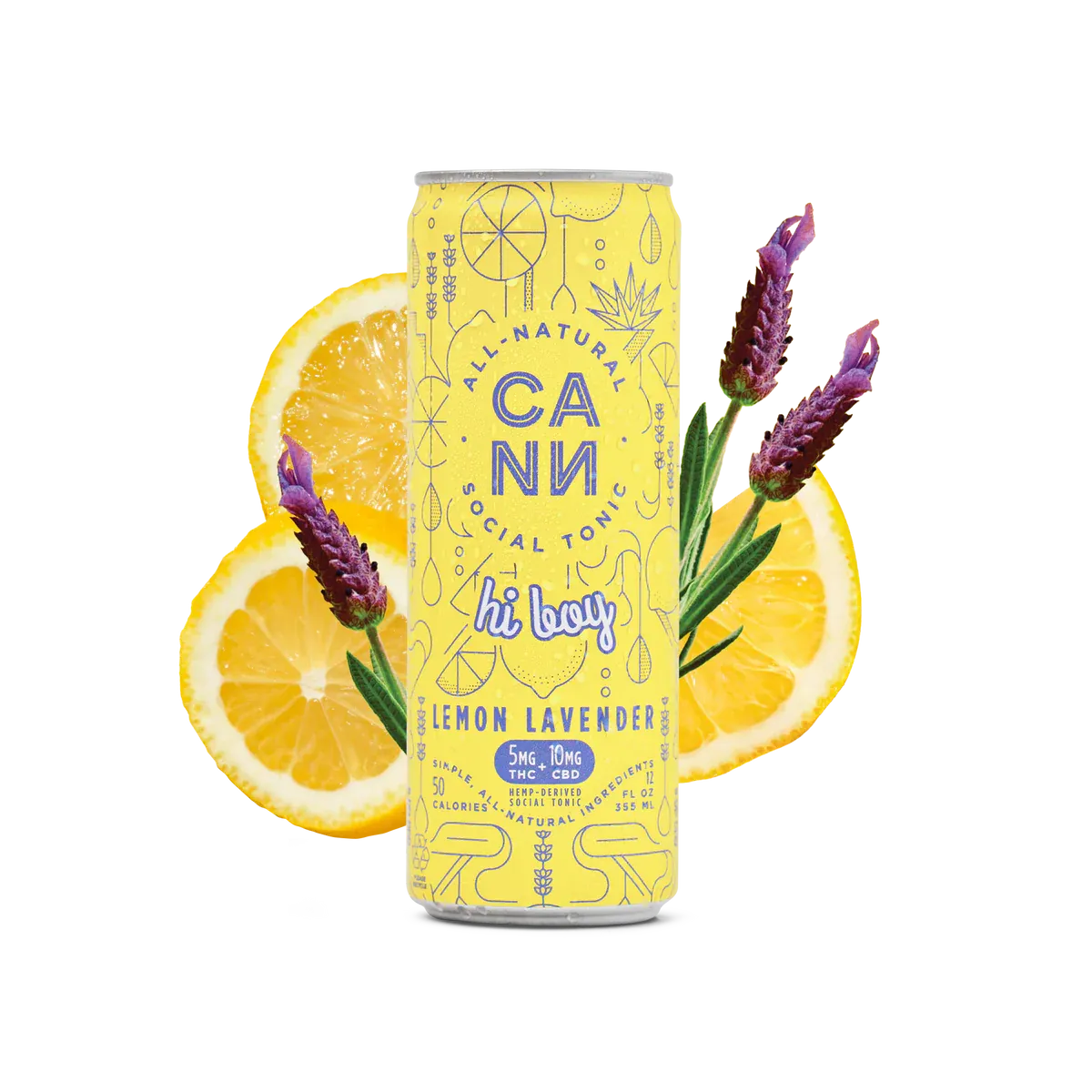 CANN - Hi Boy THC Seltzer - Lemon Lavender - 4 pack 12oz cans